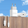 Dudao A14EUC PD 20W USB-C fali töltő kábellel - fehér