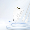 Dudao A26T GaN 25W USB-A, USB-C töltő - fehér