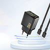 Dudao A26T GaN 25W USB-A, USB-C töltő - fekete