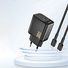 Dudao A27P 30W PD GaN USB-C fali töltő - fekete