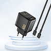 Dudao A28 45W GaN USB-C fali töltő - fekete