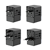 Dudao A65Pro 65W EU / US / JP / AUS / UK utazó adapter 2x USB-C 2x USB-A - fekete