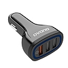 Dudao autós töltő Gyorstöltés gyorstöltés 3.0 QC3.0 2.4A 18W 3x USB fehér (R7S fehér)