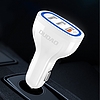 Dudao autós töltő Gyorstöltés gyorstöltés 3.0 QC3.0 2.4A 18W 3x USB fehér (R7S fehér)