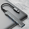 Dudao HUB 4 az 1-ben USB-C - 4x USB-A (3 x USB2.0 / USB3.0) 6,3 cm fekete (A16T)