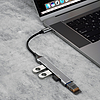 Dudao HUB 4 az 1-ben USB-C - 4x USB-A (3 x USB2.0 / USB3.0) 6,3 cm fekete (A16T)