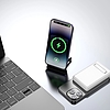 Dudao K14S+ 10000mAh 20W USB-A / USB-C / MagSafe külső akkumulátor állvánnyal - fehér
