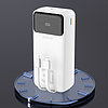Dudao K15MAX 30000mAh PD 22.5W külső akkumulátor beépített kábelekkel - fehér