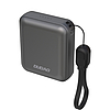 Dudao K22+ 10000mAh 22.5W USB-C külső akkumulátor medállal/kábellel - szürke