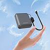 Dudao K22+ 10000mAh 22.5W USB-C külső akkumulátor medállal/kábellel - szürke