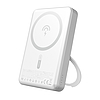Dudao K28 10000mAh PD 22.5W MagSafe Powerbank fém tokkal és gyűrűs állvánnyal - ezüst