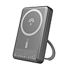 Dudao K28 10000mAh PD 22.5W MagSafe Powerbank fém tokkal és gyűrűs állvánnyal - szürke