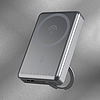 Dudao K28 10000mAh PD 22.5W MagSafe Powerbank fém tokkal és gyűrűs állvánnyal - szürke