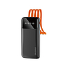 Dudao K6Pro univerzális 10000mAh külső akkumulátor USB kábellel, USB C típusú, villám, fekete (K6Pro-fekete)