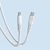 Dudao kábel, kábel USB Type C - USB Type C 6A 100W PD 1m fehér (TGL3C)
