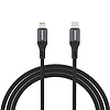 Dudao L3CL USB-C - Lightning 30W fonott kábel 1.2m - fekete