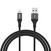 Dudao L3SM USB-A - MicroUSB 3A 1.2m fonott kábel - fekete