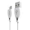 Dudao L4M USB-A - MicroUSB 2.4 A kábel 1m - Fehér