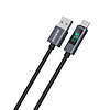 Dudao L7T USB-A - USB-C 66W kábel LED kijelzővel 1m - fekete