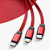 Dudao L8H kábel 3 az 1-ben hosszabbítható 1,1 m piros (L8H-piros)