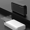 Dudao nagy teljesítményű powerbank 3 beépített kábellel 20000mAh USB Type C + micro USB + lightning fekete (Dudao K6Pro +)