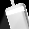 Dudao powerbank 30000 mAh 2x USB / USB-C LED lámpával fehér (K8s+ fehér)