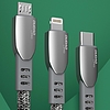 Dudao USB fonott kábel - micro USB 5 A 1 m szürke (L3PROM szürke)