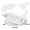 Dudao USB / USB fali töltő Type C Power Delivery Quick Charge 3.0 3A 22.5W fehér (A6xsEU fehér)