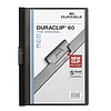 Durable Duraclip klipmappa A4 átlátszó előlap, fekete kapacitás 60 lapig 25 db / doboz DARABÁR!