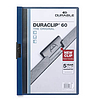 Durable Duraclip klipmappa A4 átlátszó előlap, kék kapacitás 60 lapig 25 db / doboz DARABÁR!