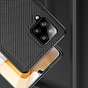 Dux Ducis Fino tok nylon anyaggal bevonva Samsung Galaxy A42 5G szürke színhez