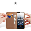 Dux Ducis Hivo iPhone 16e tok kihajtható és RFID-védelemmel - barna