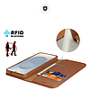 Dux Ducis Hivo Samsung Galaxy S25 Edge tok kihajtható és RFID védelemmel - barna