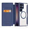Dux Ducis Skin X Pro tok Samsung S24 Ultra készülékhez mágneses gyűrűvel és fedéllel - kék