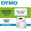 Dymo 11354 57x32mm etikett címke 1000db/tekercs S0722540