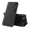 Eco Leather View Case elegáns tok fedéllel és állvánnyal iPhone 16e-hez - fekete