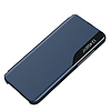 Eco Leather View Case elegáns tok fedéllel és állvánnyal iPhone 16e-hez - kék