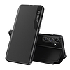 Elegáns Eco Leather View Case tok, fedéllel és állvány funkcióval, Samsung Galaxy A56 készülékhez - fekete