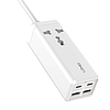 Elosztó 1 AC aljzattal, 2x USB, 2x USB-C LDNIO SC1418, EU/US, 2500 W, fehér (SC1418 EU)