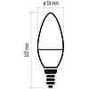 EMOS Classic LED izzó gyertya E14 6W 470lm meleg fehér 3db (ZQ3220.3)