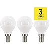 EMOS Classic LED izzó kisgömb E14 6W 470lm természetes fehér 3db (ZQ1221.3)