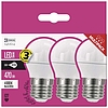 EMOS Classic LED izzó kisgömb E27 6W 470lm természetes fehér 3db (ZQ1121.3)