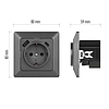 Emos Fali aljzat USB A+USB C, antracit (A6000.7)