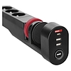Emos Hosszabbító kábel 1,5 m/3 aljzat/kapcsoló/asztalra szerelhető/USB/fekete/PVC/1,5 mm2 (P1321PD)