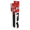 Emos Hosszabbító kábel 1,5 m/3 aljzat/kapcsoló/asztalra szerelhető/USB/fekete/PVC/1,5 mm2 (P1321PD)