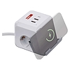 EMOS Hosszabbító/elosztó (kocka) 2 m / 2 aljzat / fehér / 2×USB-A+1×USB-C+Qi / 1,5 mm2 (P0222CQ)