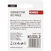 EMOS IEC csatlakozó egyenes A203R 2db/bliszter