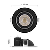 Emos LED beépíthető spotlámpa kör GERI 6,5W, 700lm, 105 × 40 mm, fekete (ZV1161)