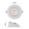 Emos LED beépíthető spotlámpa kör GERI 6,5W, 780lm, 105 × 40 mm, fekete (ZV1160)