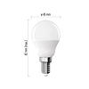 Emos LED izzó Basic Mini Globe / E14 / 5,5 W (40 W) / 470 lm / Természetes fehér (ZL1F23)